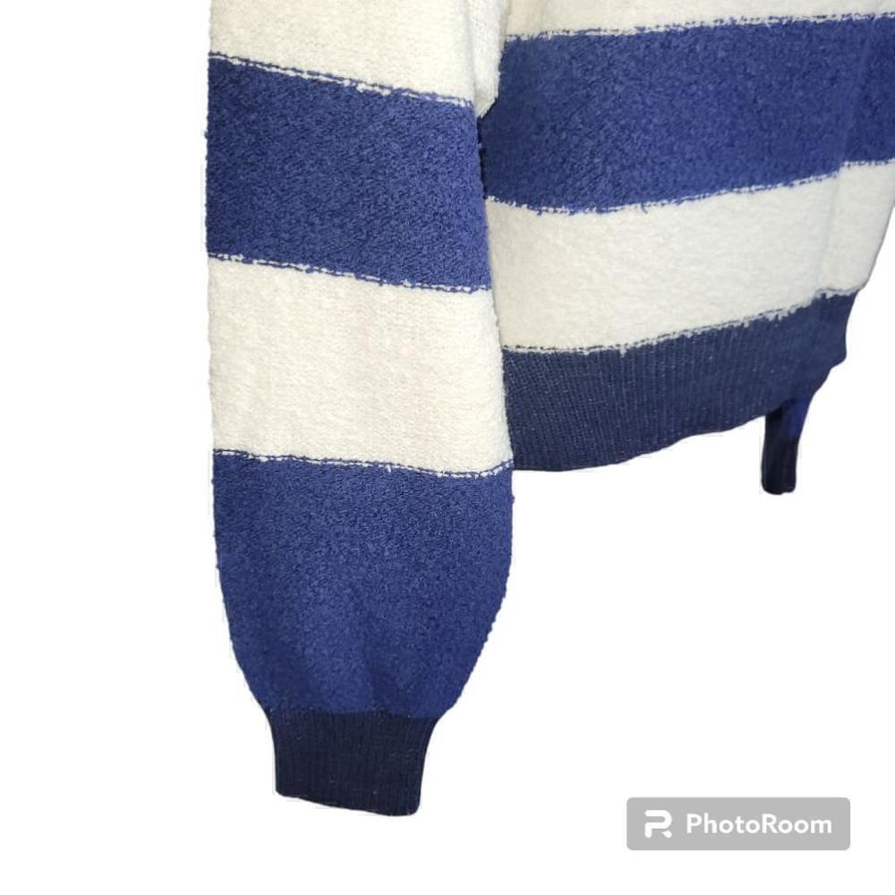 Women's Free People Blue and White Striped Sweater Size M - Picture 4 of 6